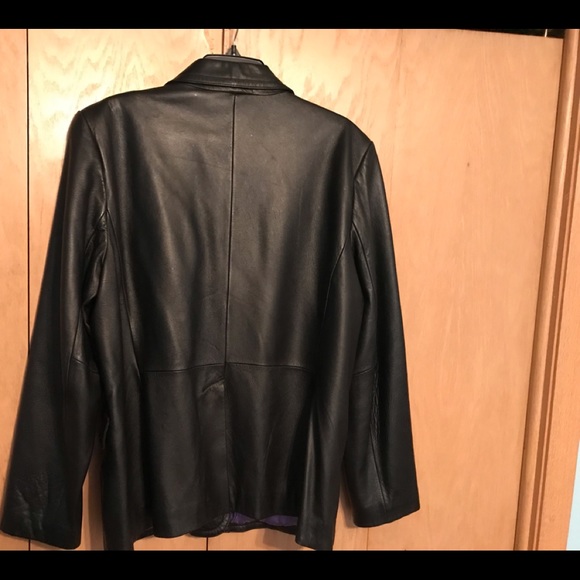 Black Leather Jacket - Size XL - Picture 2 of 2